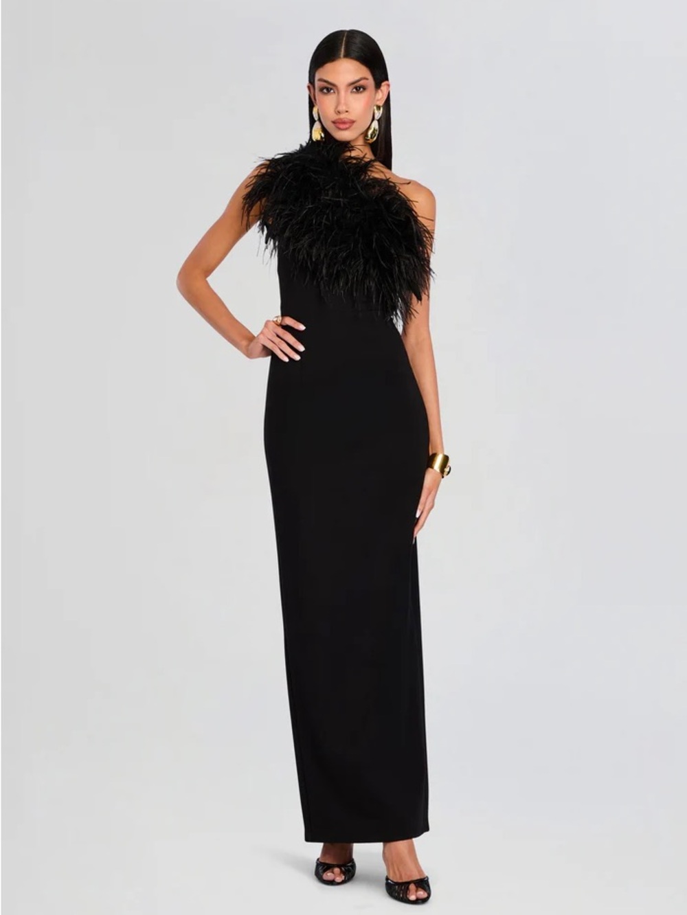 NWT Retrofete Blair Feather Gown